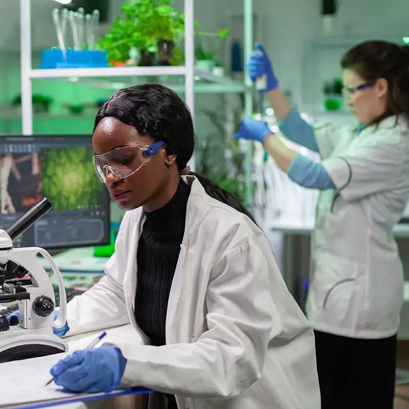 A female Clinical Laboratory Sciences student