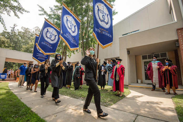 Students lead the Convocation 2021 procession
