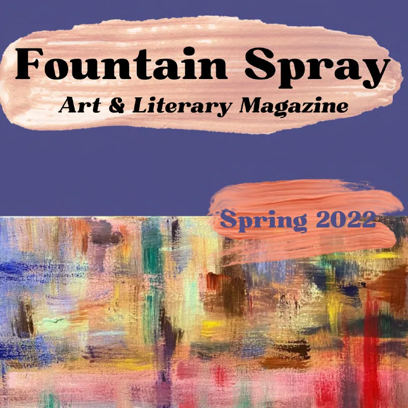Fountain spray art and literary cover