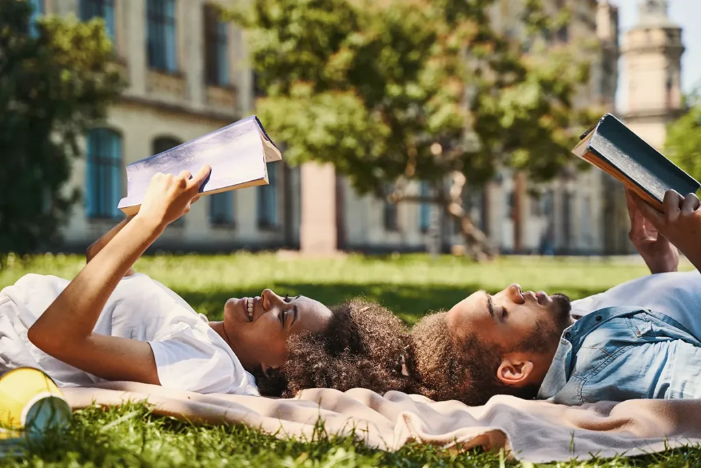 Lovely day in the park with amazing literature