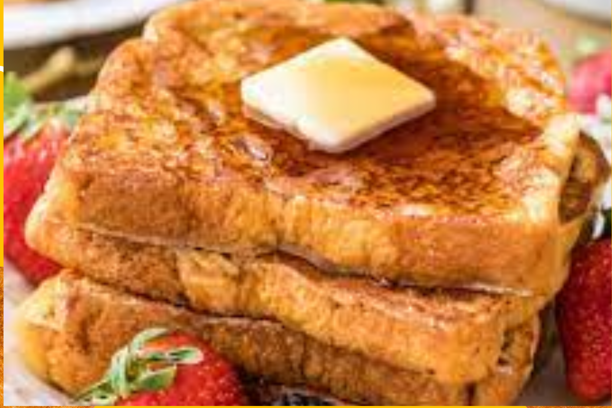 french toast with butter and maple syrup