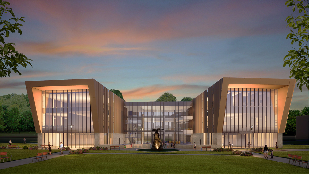 Conceptual rendering of proposed Center for Nursing, Health, and Wellness