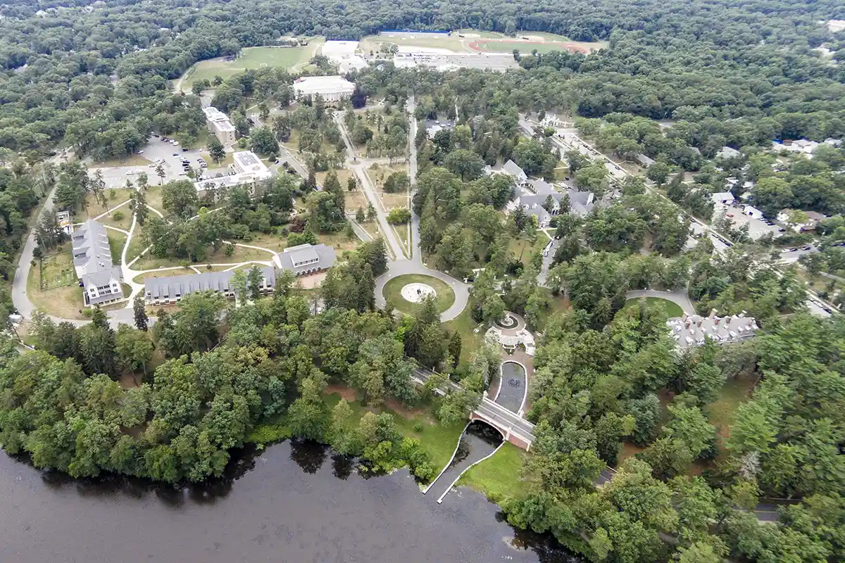 Aerial view of Georgian Court University