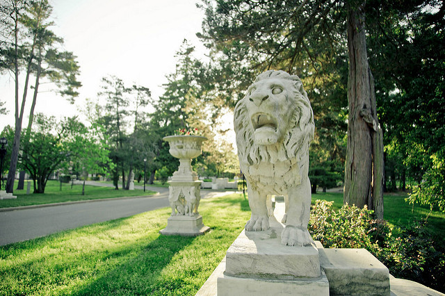 Lion statue middle states visit