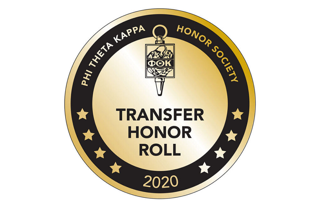 Phi Theta Kappa Transfer Honor Roll badge