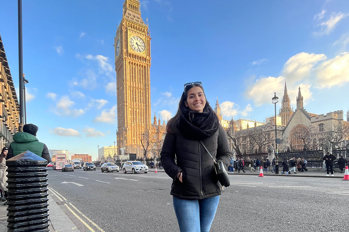 Georgian Court University student studying abroad in London