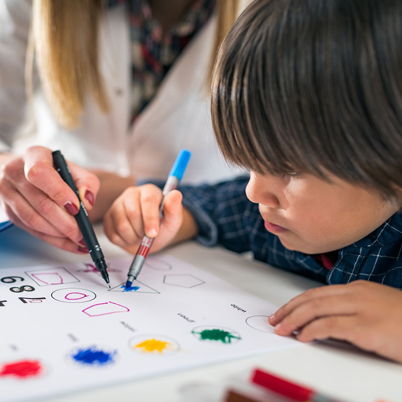 Psychology Test for Children - Toddler Coloring Shapes