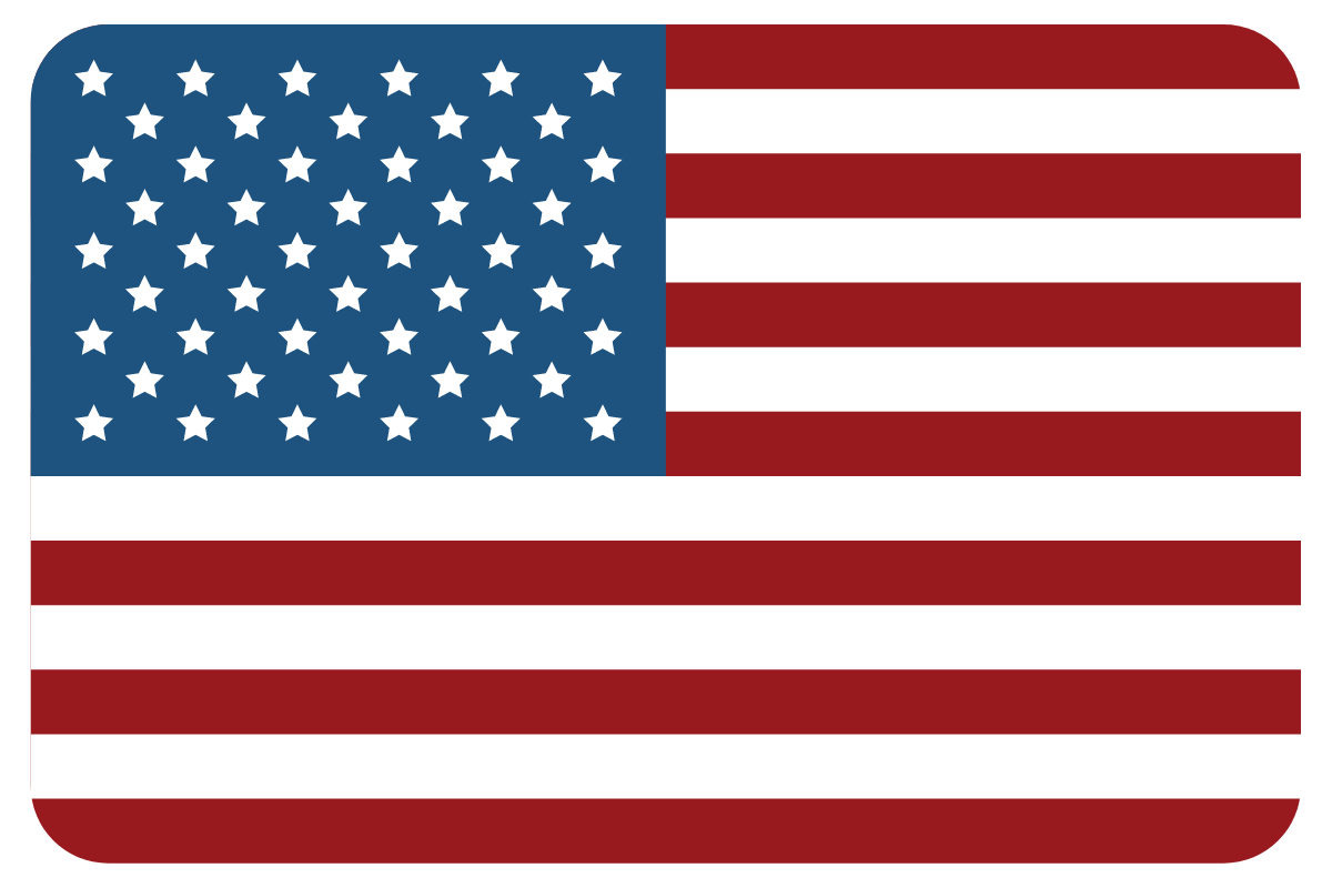 American Flag - red and white stripes, blue stars