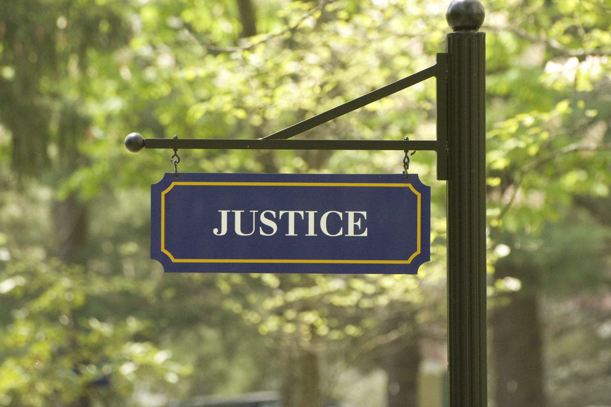 Picture of GCU Justice sign