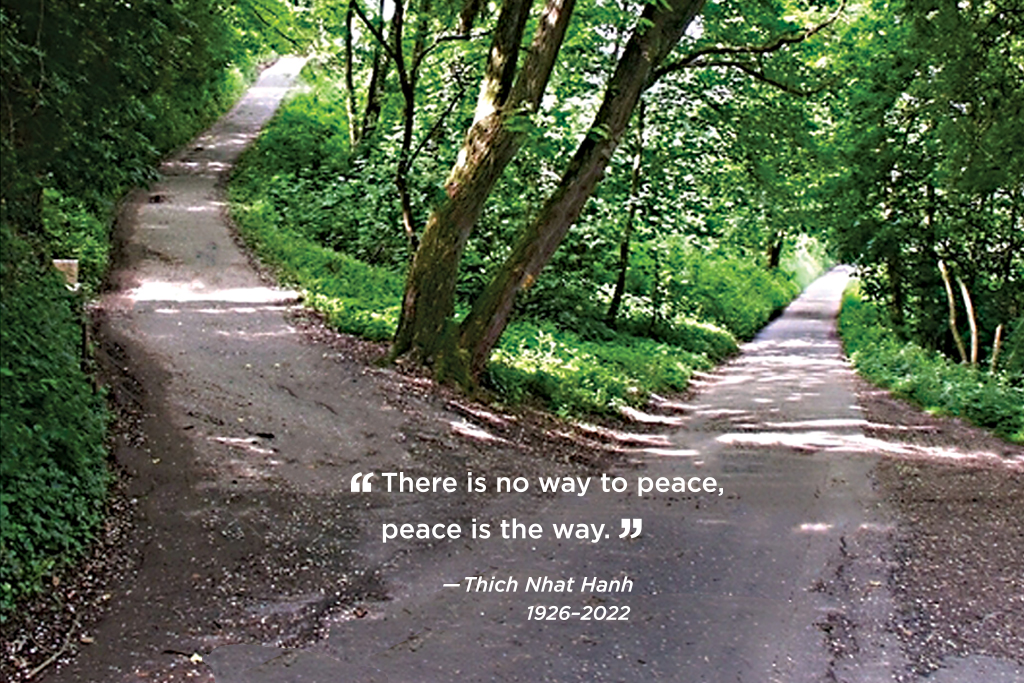 there is no way to peace, peace is the way