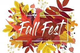 Red, Orange, Yellow leaves with Fall Fest Wording