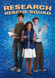 picture of three people with text Research Rescue Squad