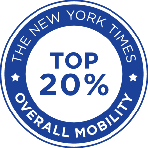 new york times top 20% overall mobility logo
